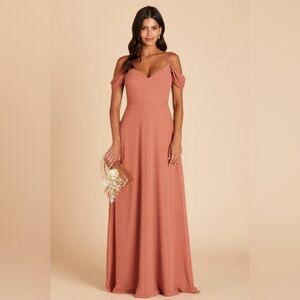 Birdy Grey Devin Convertible Dress, Chiffon Terracotta, women’s size small.